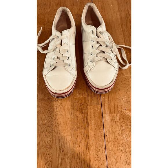 Zara White Platform Sneakers Kids Size 1.5 - Picture 1 of 12